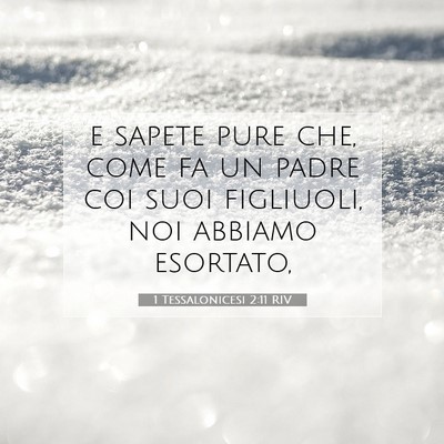 1 Tessalonicesi 2:11 RIV Immagine del Versetto della Bibbia