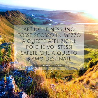 1 Tessalonicesi 3:3 RIV Immagine del Versetto della Bibbia
