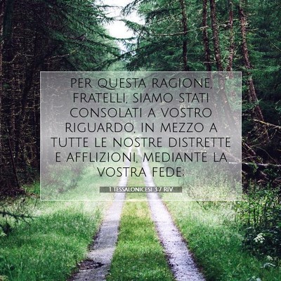 1 Tessalonicesi 3:7 RIV Immagine del Versetto della Bibbia