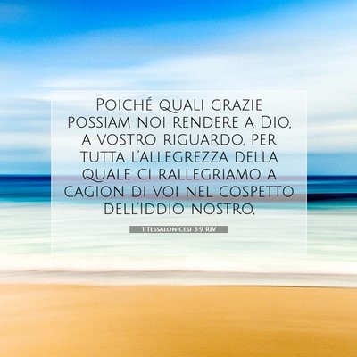 1 Tessalonicesi 3:9 RIV Immagine del Versetto della Bibbia