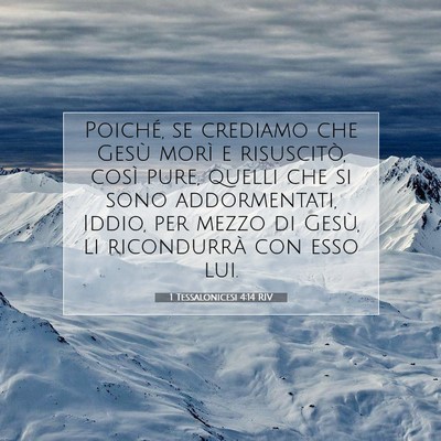 1 Tessalonicesi 4:14 RIV Immagine del Versetto della Bibbia