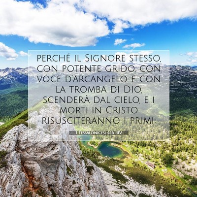 1 Tessalonicesi 4:16 RIV Immagine del Versetto della Bibbia