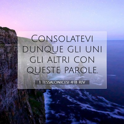 1 Tessalonicesi 4:18 RIV Immagine del Versetto della Bibbia