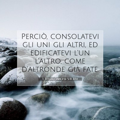 1 Tessalonicesi 5:11 RIV Immagine del Versetto della Bibbia