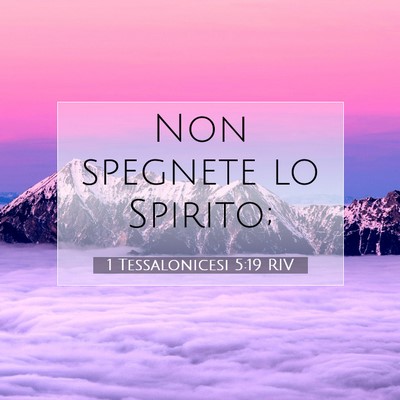 1 Tessalonicesi 5:19 RIV Immagine del Versetto della Bibbia