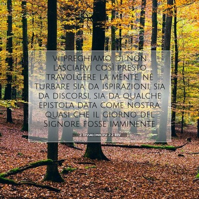 2 Tessalonicesi 2:2 RIV Immagine del Versetto della Bibbia