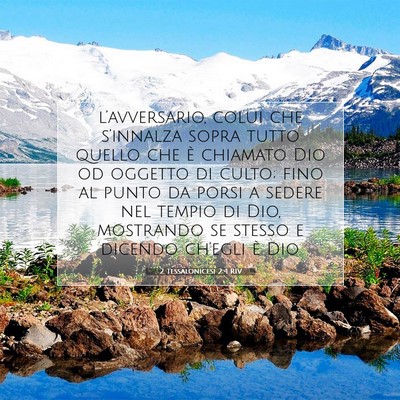 2 Tessalonicesi 2:4 RIV Immagine del Versetto della Bibbia