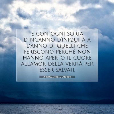 2 Tessalonicesi 2:10 RIV Immagine del Versetto della Bibbia