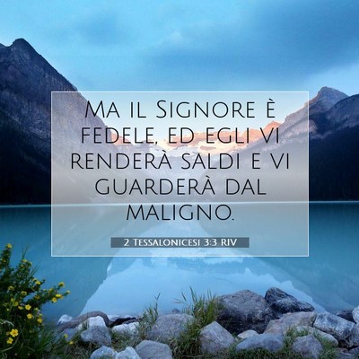 2 Tessalonicesi 3:3 RIV Immagine del Versetto della Bibbia
