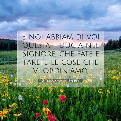 2 Tessalonicesi 3:4 RIV Immagine del Versetto della Bibbia