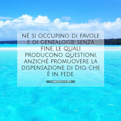 1 Timoteo 1:4 Versetto della Bibbia Spiegato