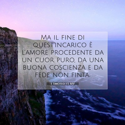 1 Timoteo 1:5 Versetto della Bibbia Spiegato