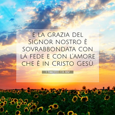 1 Timoteo 1:14 Versetto della Bibbia Spiegato