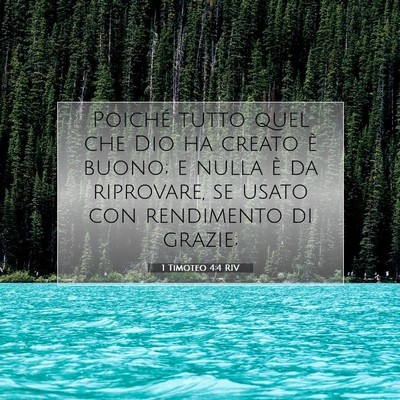 1 Timoteo 4:4 RIV Immagine del Versetto della Bibbia