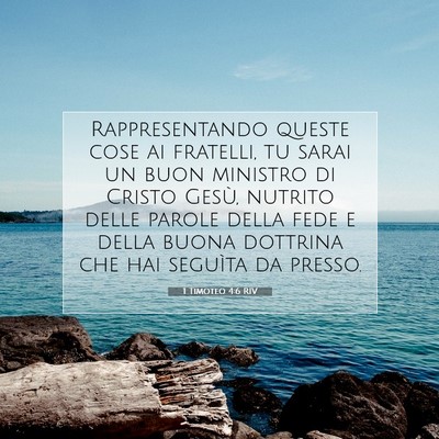 1 Timoteo 4:6 RIV Immagine del Versetto della Bibbia