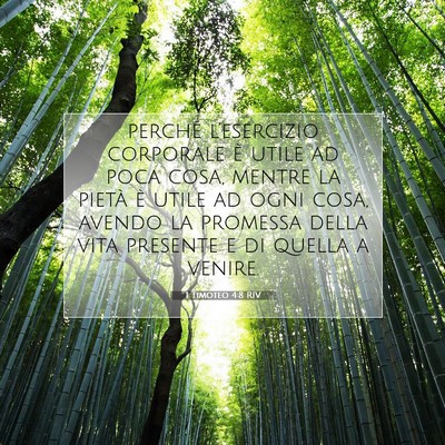 1 Timoteo 4:8 RIV Immagine del Versetto della Bibbia