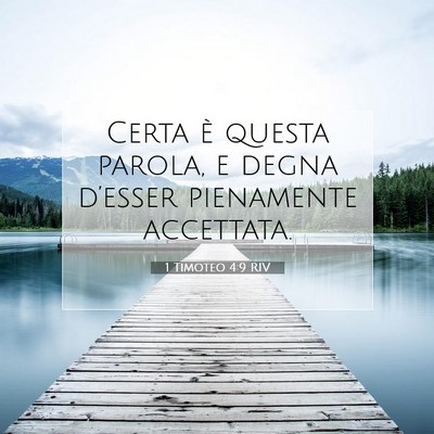 1 Timoteo 4:9 RIV Immagine del Versetto della Bibbia