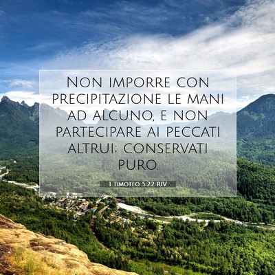 1 Timoteo 5:22 RIV Immagine del Versetto della Bibbia