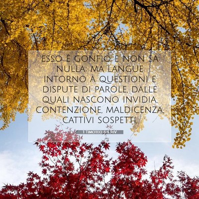 1 Timoteo 6:4 RIV Immagine del Versetto della Bibbia