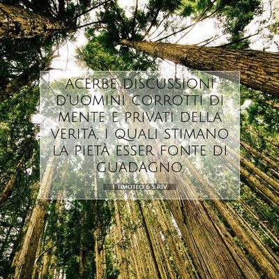 1 Timoteo 6:5 RIV Immagine del Versetto della Bibbia