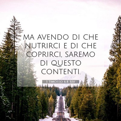 1 Timoteo 6:8 RIV Immagine del Versetto della Bibbia