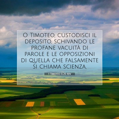 1 Timoteo 6:20 RIV Immagine del Versetto della Bibbia