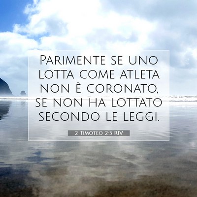 2 Timoteo 2:5 RIV Immagine del Versetto della Bibbia