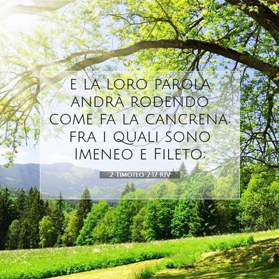 2 Timoteo 2:17 RIV Immagine del Versetto della Bibbia
