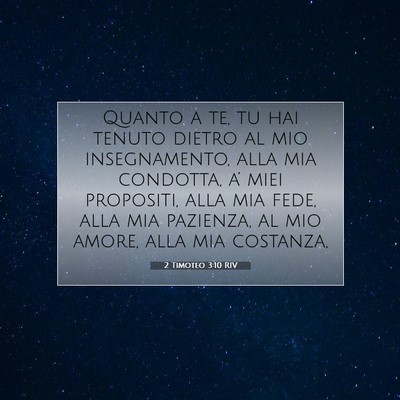 2 Timoteo 3:10 RIV Immagine del Versetto della Bibbia