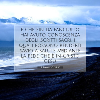 2 Timoteo 3:15 RIV Immagine del Versetto della Bibbia