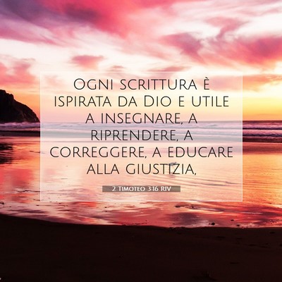 2 Timoteo 3:16 RIV Immagine del Versetto della Bibbia