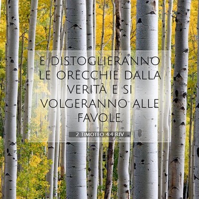 2 Timoteo 4:4 RIV Immagine del Versetto della Bibbia