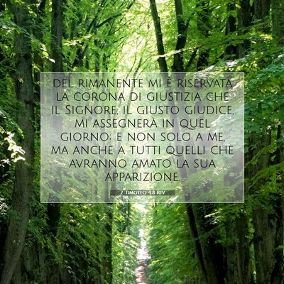 2 Timoteo 4:8 RIV Immagine del Versetto della Bibbia