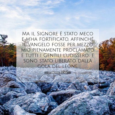 2 Timoteo 4:17 RIV Immagine del Versetto della Bibbia