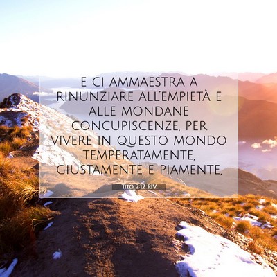 Tito 2:12 RIV Immagine del Versetto della Bibbia