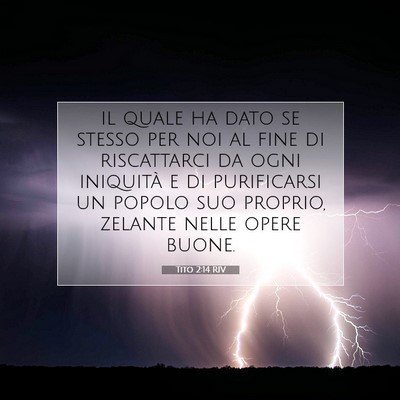 Tito 2:14 RIV Immagine del Versetto della Bibbia