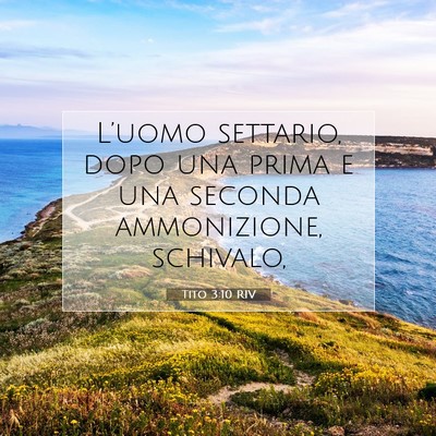 Tito 3:10 RIV Immagine del Versetto della Bibbia
