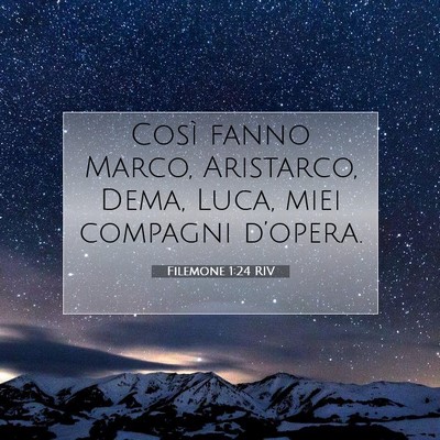 Filemone 1:24 Versetto della Bibbia Spiegato
