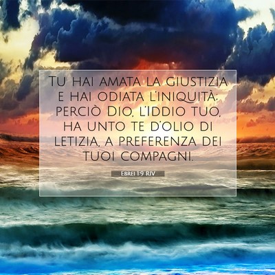 Ebrei 1:9 Versetto della Bibbia Spiegato