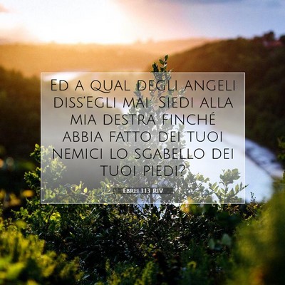 Ebrei 1:13 Versetto della Bibbia Spiegato