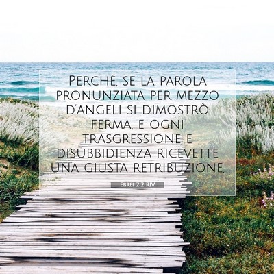 Ebrei 2:2 RIV Immagine del Versetto della Bibbia