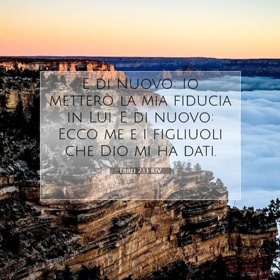 Ebrei 2:13 Versetto della Bibbia Spiegato