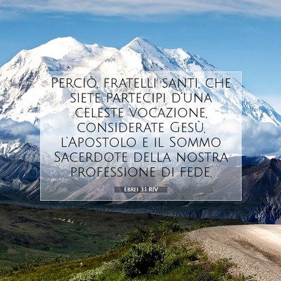 Ebrei 3:1 RIV Immagine del Versetto della Bibbia