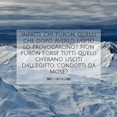 Ebrei 3:16 RIV Immagine del Versetto della Bibbia
