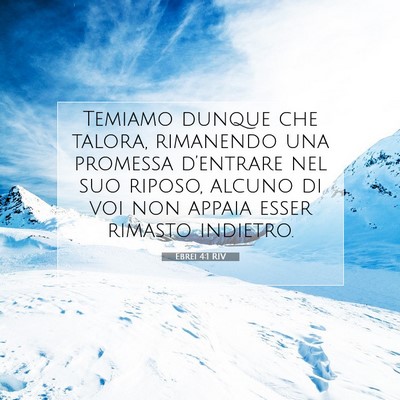 Ebrei 4:1 RIV Immagine del Versetto della Bibbia