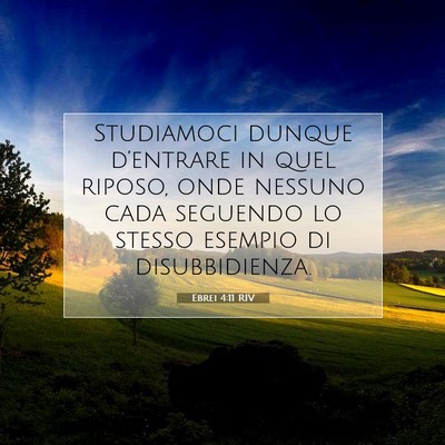 Ebrei 4:11 RIV Immagine del Versetto della Bibbia
