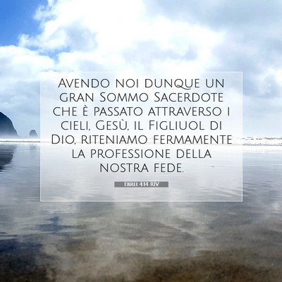 Ebrei 4:14 RIV Immagine del Versetto della Bibbia