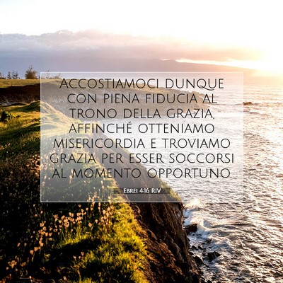 Ebrei 4:16 RIV Immagine del Versetto della Bibbia