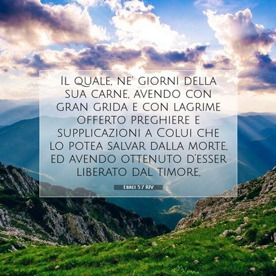 Ebrei 5:7 RIV Immagine del Versetto della Bibbia