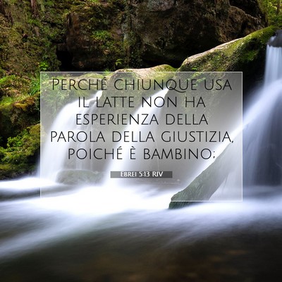 Ebrei 5:13 RIV Immagine del Versetto della Bibbia